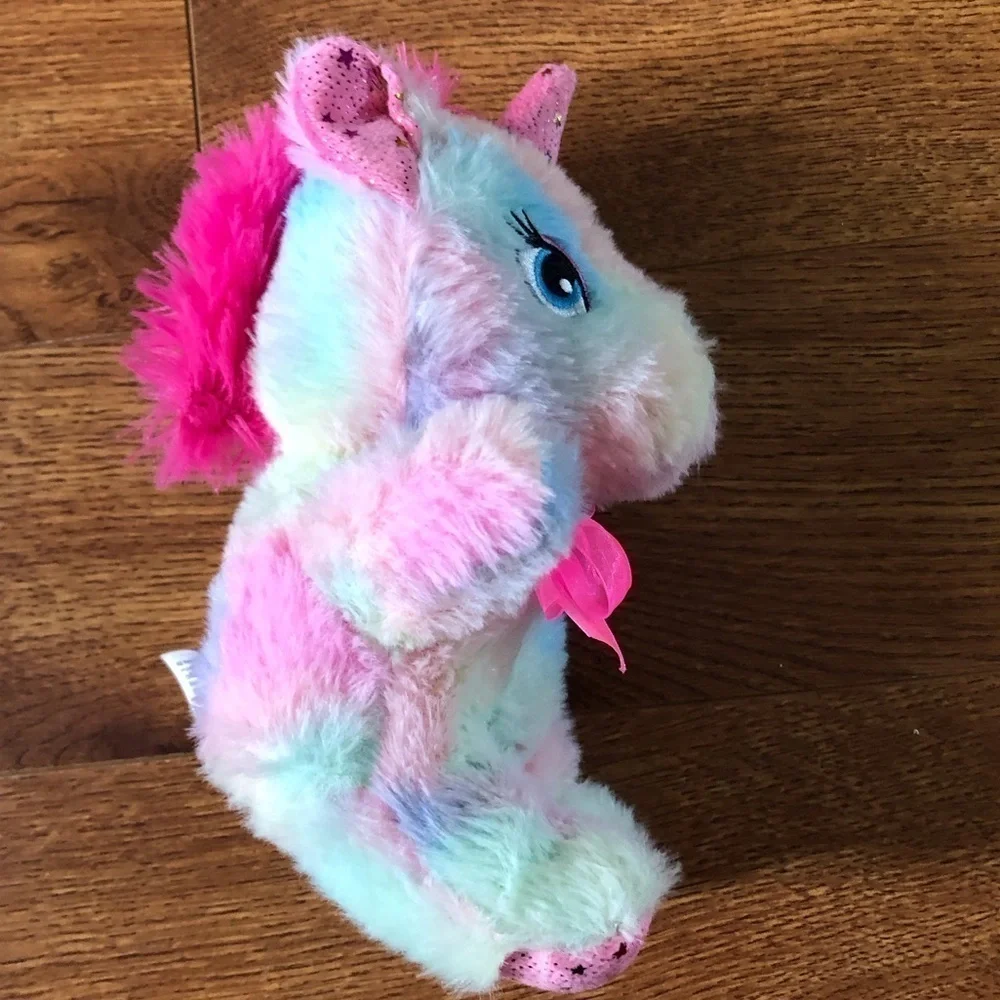 tie dye rainbow unicorn plush stuffed animal small